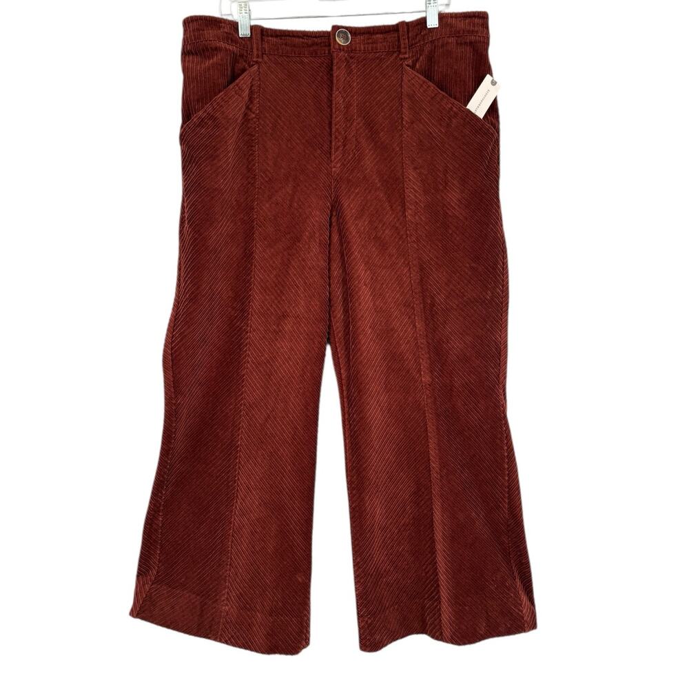 Anthropologie Cropped Cords NWT Pilcro Sienna Stretch Pockets Modern Boho